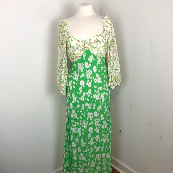 Daisy Long Sleeve Swing Dress - Rixo for Target Green 2